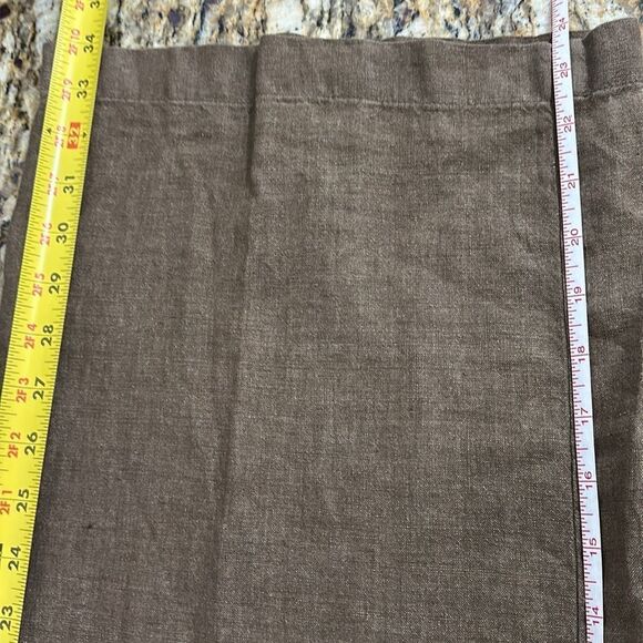 J. Jill Love Linen Brown Wide Leg Lagenlook Crop Pants Size MP - Picture 10 of 11